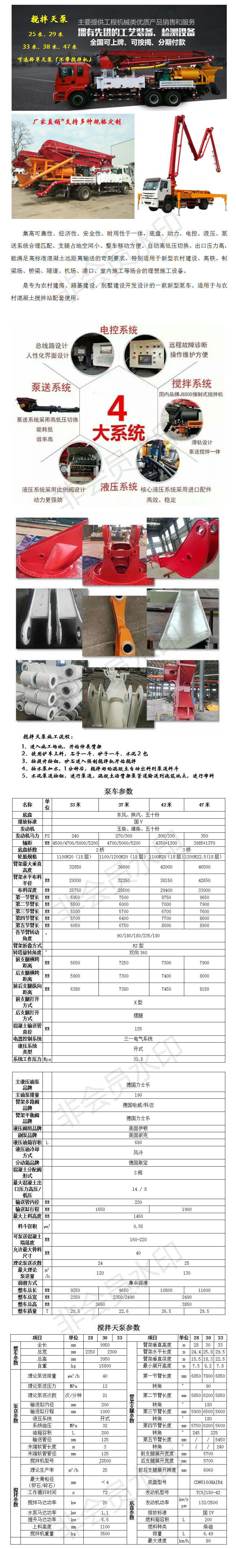 攪拌拖泵,攪拌天泵,車載攪拌泵,混凝土濕噴機,臂架泵,混凝土輸送泵